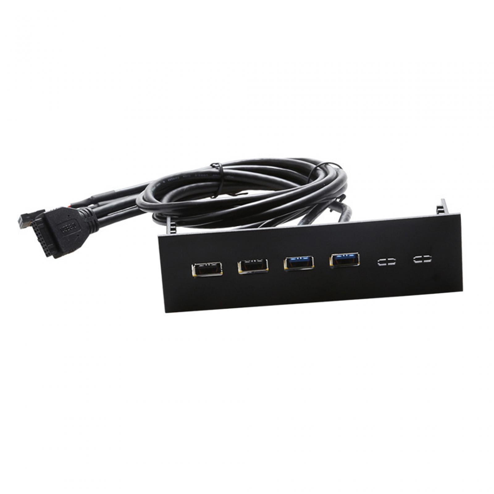 5.25 inch USB Front Panel Hub Multifunction USB Hubs USB Front Panel Adapter 4 Ports USB3.0 2.0