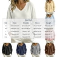 thumbnail image 3 of ClodeEU Women's V Neck Long Sleeve Waffle Tunic Top,Casual Loose Pullover Blouse Yellow,Women's Plus M, 3 of 8