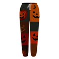 thumbnail image 6 of Orange Pajama Pants Women Comfy Long Lounge Bottom,Drawstring Elastic Waist Sleep Pants with Pockets S, 6 of 6