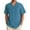 Sky Blue@GC@, variant on CONZONE Men's Buttons Down Shirts Short Sleeve Cotton Linen Shirts For Men Solid Color Hawaii Lapel Soft Lightweight Tops