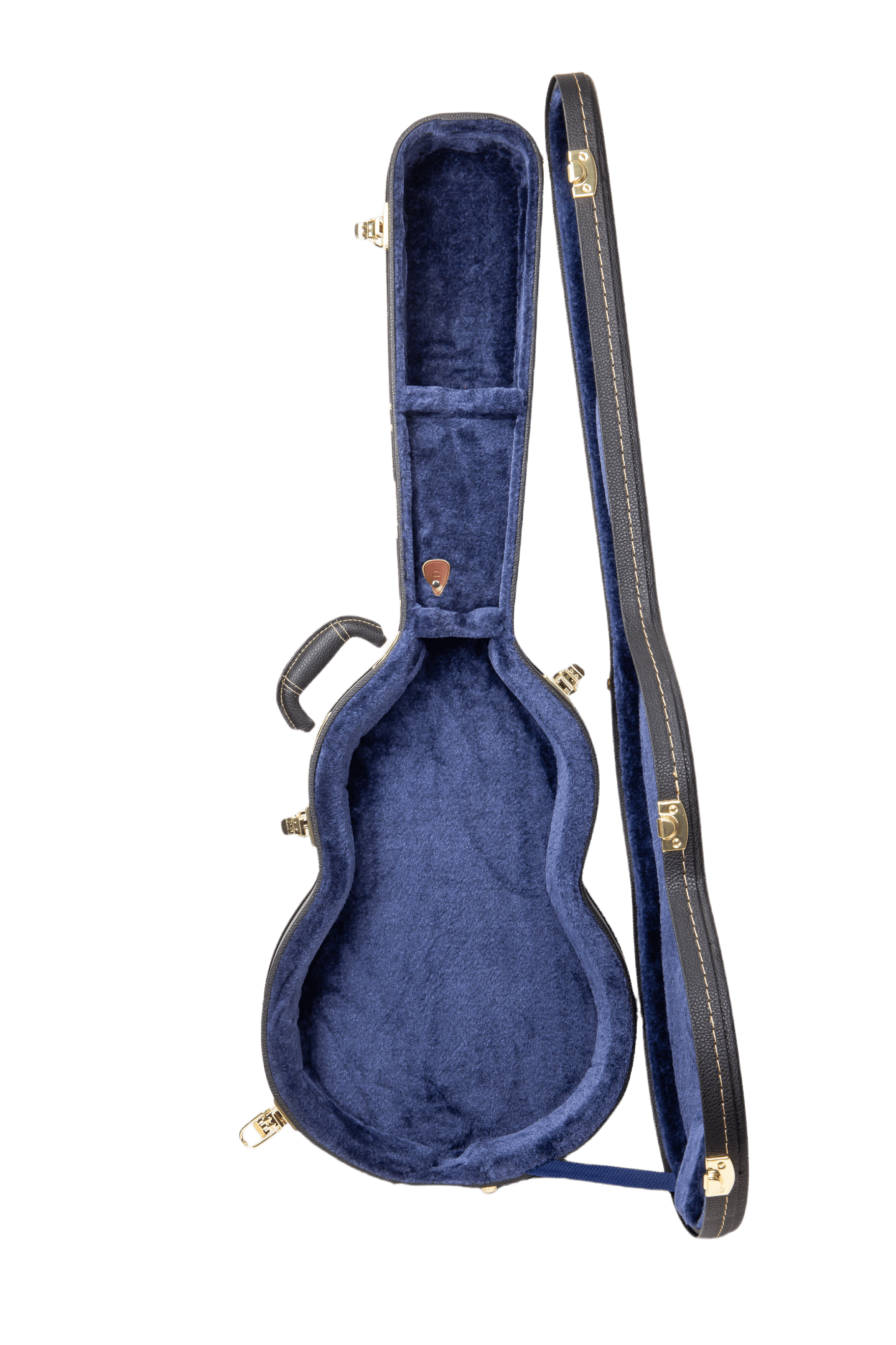 Crossrock 13" Archtop Guitar Case for Gretsch Jet/Penguin/Chris Rocha | Wooden Hardshell, Lock, Storage, Left & Right-Hand Compatible – Black (CRW620JA13BK)