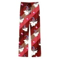 thumbnail image 3 of Yuncity Men's Halloween Pajama Pants Casual Hallowmas Comfortable Relaxed Fit Soft Breathable for Home and Sleep Pajamas Pants Red M, 3 of 4