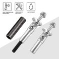 thumbnail image 3 of Tomall 2 Piezas 45 Mm Coche Ajustable Parachoques Delantero/Trasero Divisor De Labio Soporte Varilla De Puntal Fibra De Carbono Plata Universal Auto Parachoques Sujetadores Palanca (Fibra De Carbono P, 3 of 5