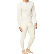P&S Mens 2pc Thermal Underwear Set Waffle Knit Cotton Long John Shirt and Pants