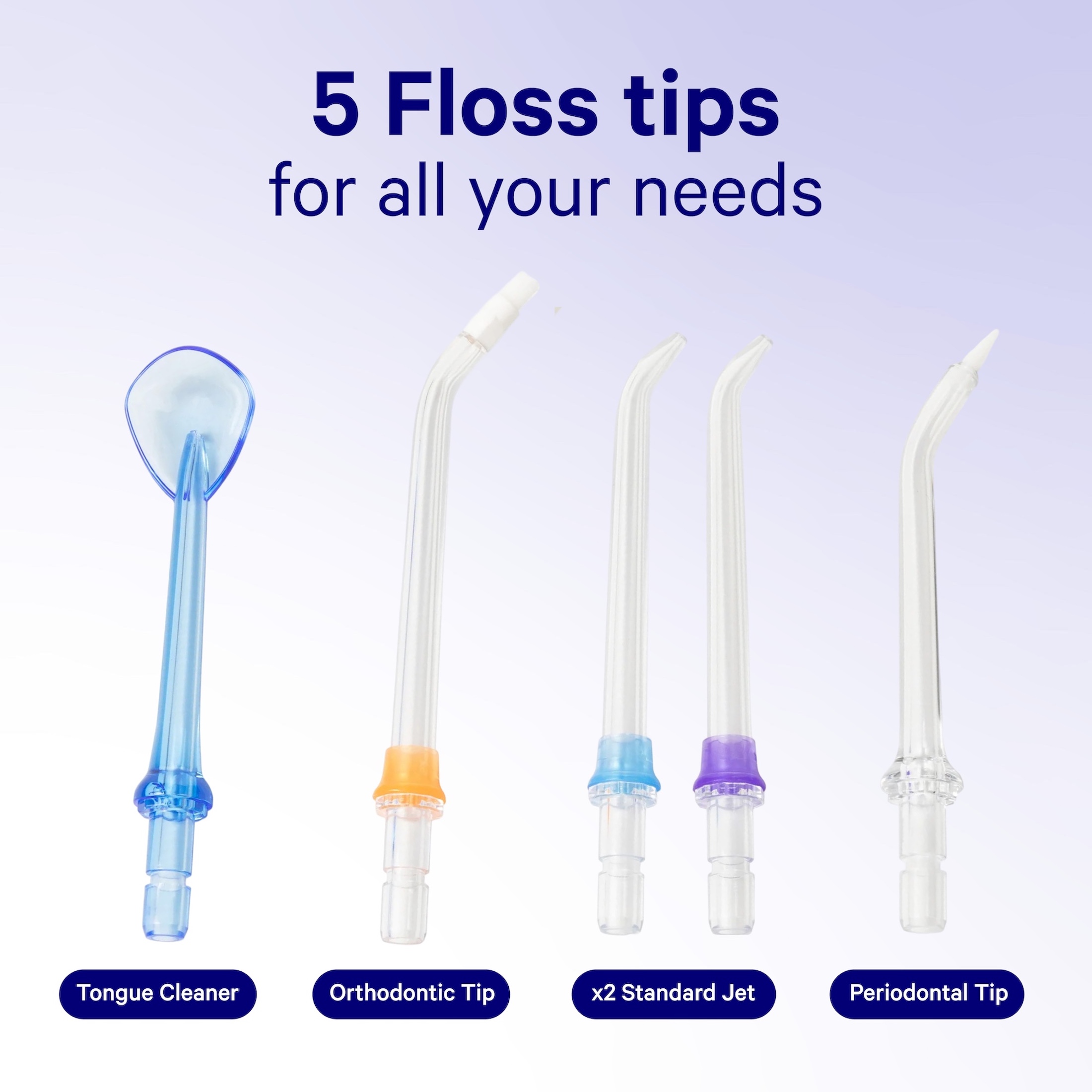 Cheeky Cordless Water Flosser, 300ml Tank, 5 Tips, Blue photo 7