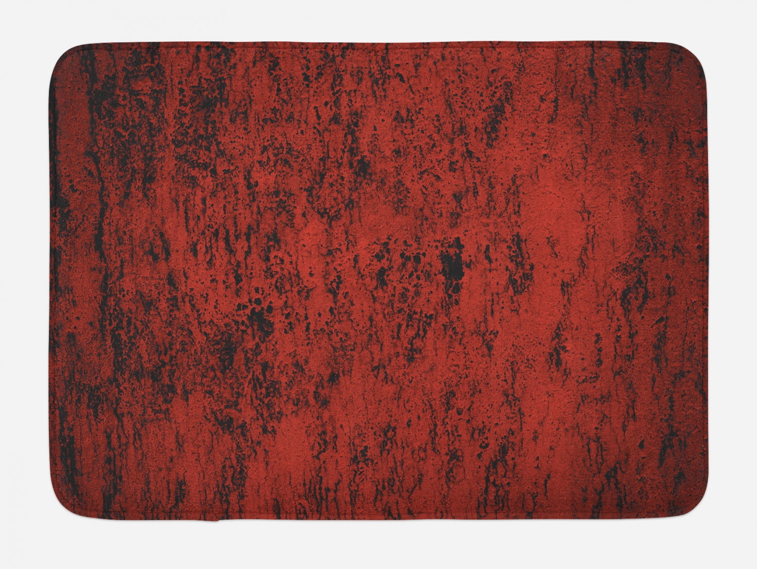 Red and Black Bath Mat, Artistic Abstract Pattern with Grungy ...