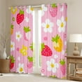 thumbnail image 2 of Manfei Strawberry Child Black Out Curtains, Cartoon Fruit Print Curtains Pack of 2 (42x63 Each), Pink Blossoms Floral Bedroom Curtains, Curtains and Drapes Room Decor, 2 of 6