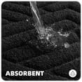 thumbnail image 3 of PABUBE Textured Black Microfiber Bathroom Rug, 24"x36", Soft and Absorbent Bathroom Mat, Non-Slip, Machine Washable, Quick Dry Floor Carpet for Shower or Tub, 3 of 7