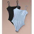 thumbnail image 5 of Joyspun Women's Seamless Ribbed Cami Bodysuit, Sizes S-XXXL, 5 of 5