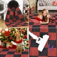 thumbnail image 7 of Haperlare 5'x7' Christmas Area Rug Checkered Decorative Carpet, Non-Slip Washable Rug Stain-Resistant Low Pile Floor Mats for Living Room Bedroom Home Decor, Red Black, 7 of 7