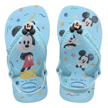 Havaianas Baby Boy's Disney Classics Mickey Mouse Flip Flop Sandals, Blue, Size 9 Baby