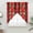 DarkRed, variant on Red Poinsettia Christmas Swag Curtains for Kitchen/Bedroom/Living Room, Xmas Floral Winter Botanical Scalloped Curtains 63 Inch Long, Window Swag Topper Curtains Valances 2 Panels Set 36"x63"