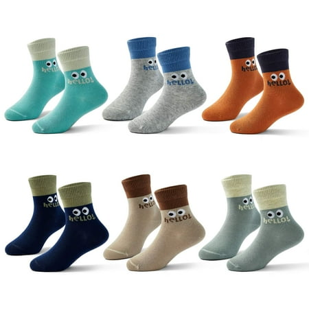 

Toddler Boys Seamless Toe Socks Kids Cotton Crew Socks Colorful Quarter Socks 3t-4t/4t-5t