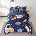 thumbnail image 2 of Erosebridal Cartoon Rocket Bedding Full Size,Outer Space Planet Bed Set,Universe Astronaut Bedding Sets Full Size For Boys Kids,Lightweight Bedroom Decorative Reversible,7Pcs, 2 of 6