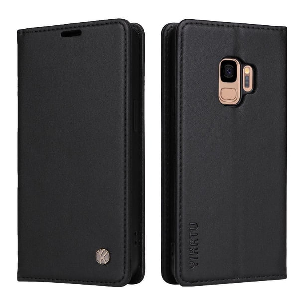 Funda para Samsung Galaxy S9 Estuche de Cuero PU Tipo Cartera con Ranuras para Tarjetas y Cierre Magnético