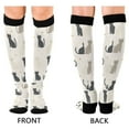 thumbnail image 4 of FORMRS Womens Knee High Socks Casual Long Thick Travel Daily Wear, 2 Pairs, Black Cute Cats, 4 of 6