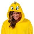 thumbnail image 2 of Looney Tunes Women's Tweety Bird Kigurumi Union Suit Hooded Costume Loungewear Pajama, 2 of 6