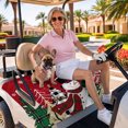 thumbnail image 3 of Golf Cart Seat Covers for 2 Seater,Red Christmas Soft Microfiber Cart Seat Towel Blanket,Snowman Winter Snowflake Xmas Tree Absorbent Breathable Non Slip Bench Seats Protector for Golf Course 51"x31", 3 of 9