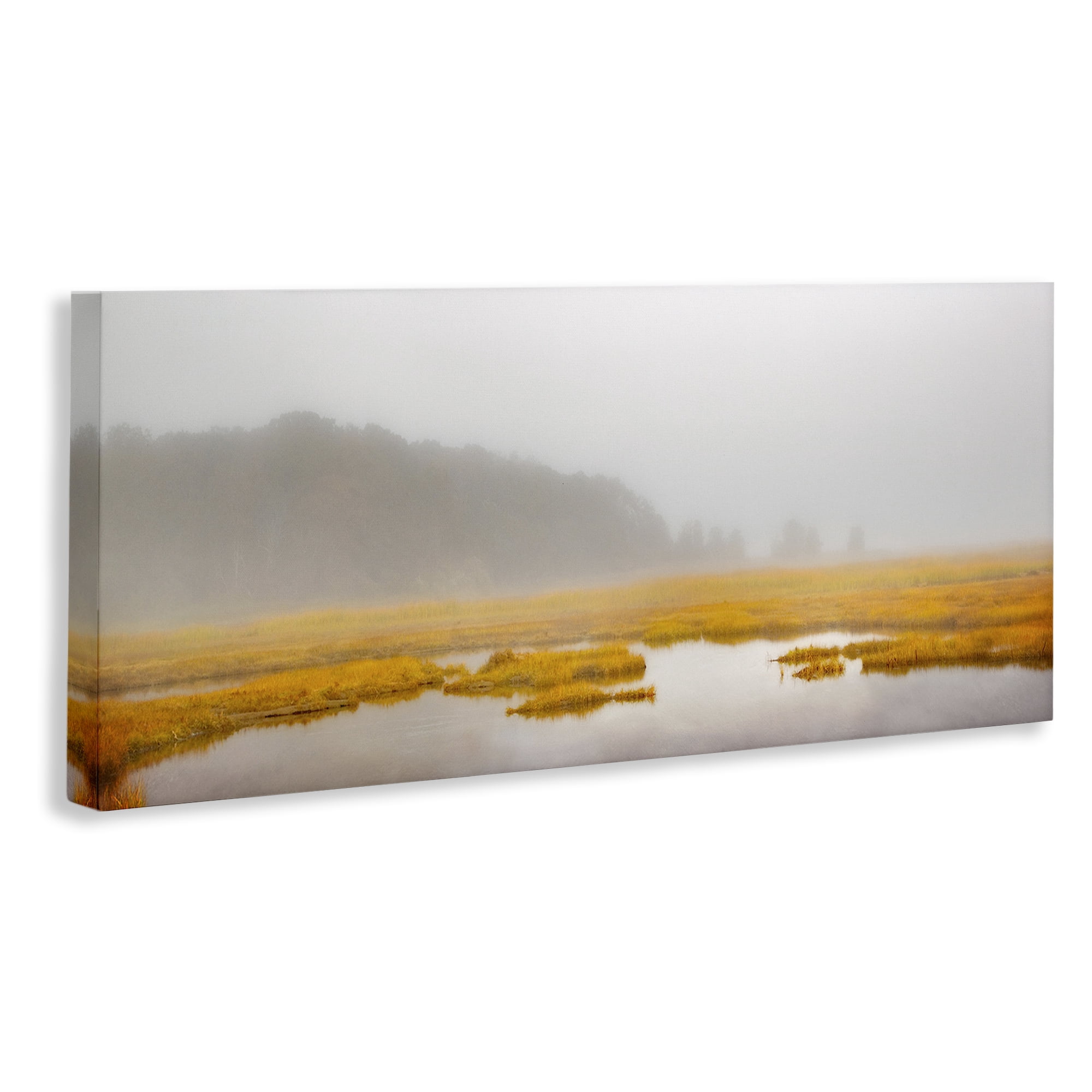 Stupell Industries Flooded Marshland Landscape Landscape Photography Gallery Wrapped Canvas Art Print Wall Art, 30 x 13