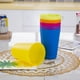 thumbnail image 4 of Vaso para bebidas de cena no desechable colorido sin tapa Vaso de plástico apilable con forma de cuerno Vaso para cepillo de dientes, 4 of 6