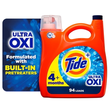 Tide Ultra Oxi Liquid Laundry Detergent, 94 Loads, 132 fl oz, HE Compatible
