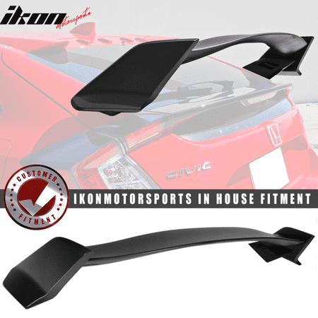 - Fits 17-19 Honda Civic 10th Gen FK7 FK4 Hatchback 5Dr 5D Trunk Spoiler
