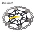 thumbnail image 1 of Bicycle Disc Brake Rotor Stainless Steel Brake Pad Disc Rotor with 15 Bolts Cycling Accessory for Mountain Road Bike, Black, 203mm, 1 of 8