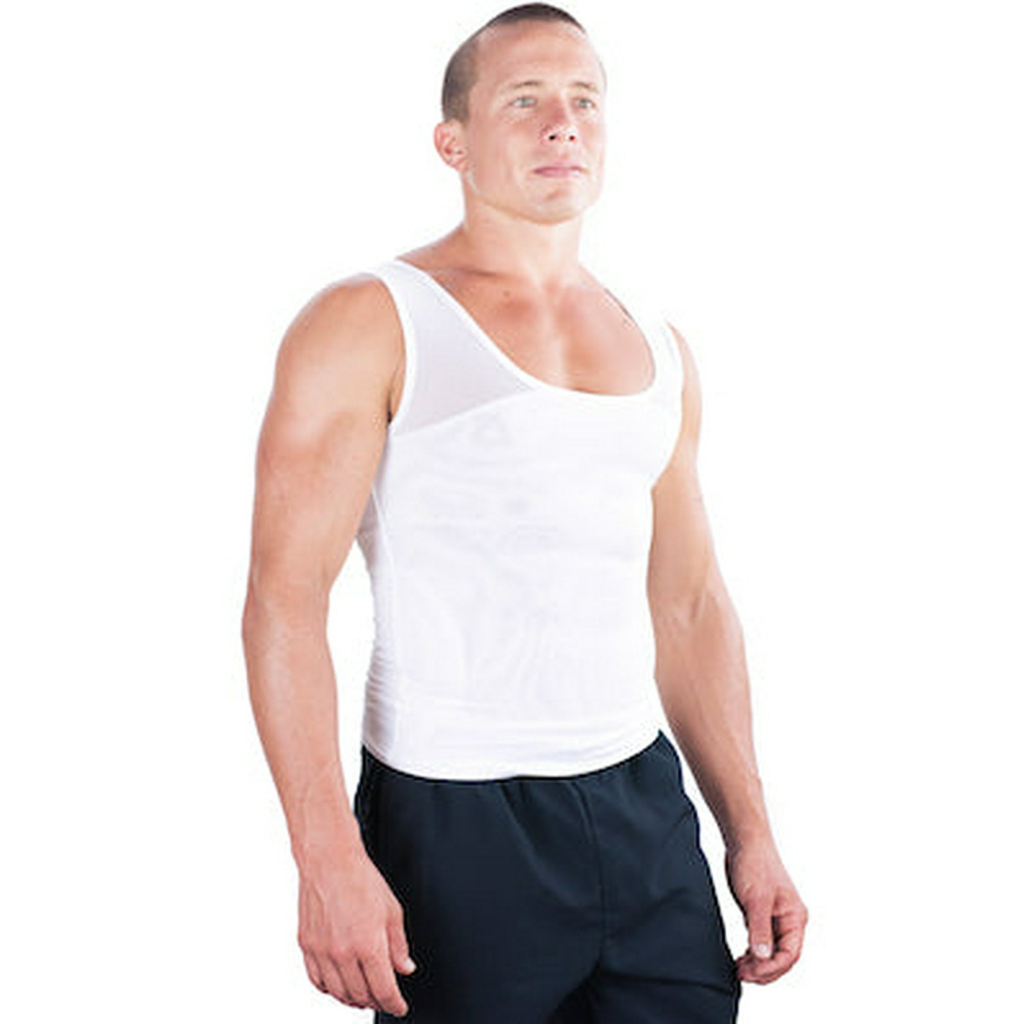Esteem Apparel Original Chemise de Compression de Poitrine pour Hommes pour Cacher Gynecomastie Moobs Shapewear Blanc 3XL Walmart
