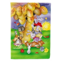 Carolines Treasures APH0977GF Animals under the coconut tree Flag Garden Size Small multicolor