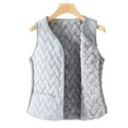 thumbnail image 2 of Sexlip Women's Winter Vest Sherpa Fleece Lined Puffer Vest Warm Lightweight Sleeveless Jackets Outerwear With Pockets Gray XL, 2 of 6