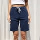 thumbnail image 2 of Bermudas con cordón elástico hasta la rodilla para mujer, pantalones cortos de verano, talla L, 2 of 5