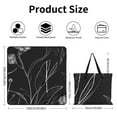 thumbnail image 2 of Black And White Ink Flower Outdoor Picnic Blanket, Foldable Waterproof Beach Mat, Portable Beach Blanket for Beach Camping, Hiking, Family Concerts, 2 of 7