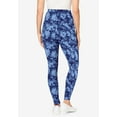 thumbnail image 2 of Woman Within Plus Size Tall Stretch-Cotton Knit Pull-On Printed Pocket Leggings, 2 of 5