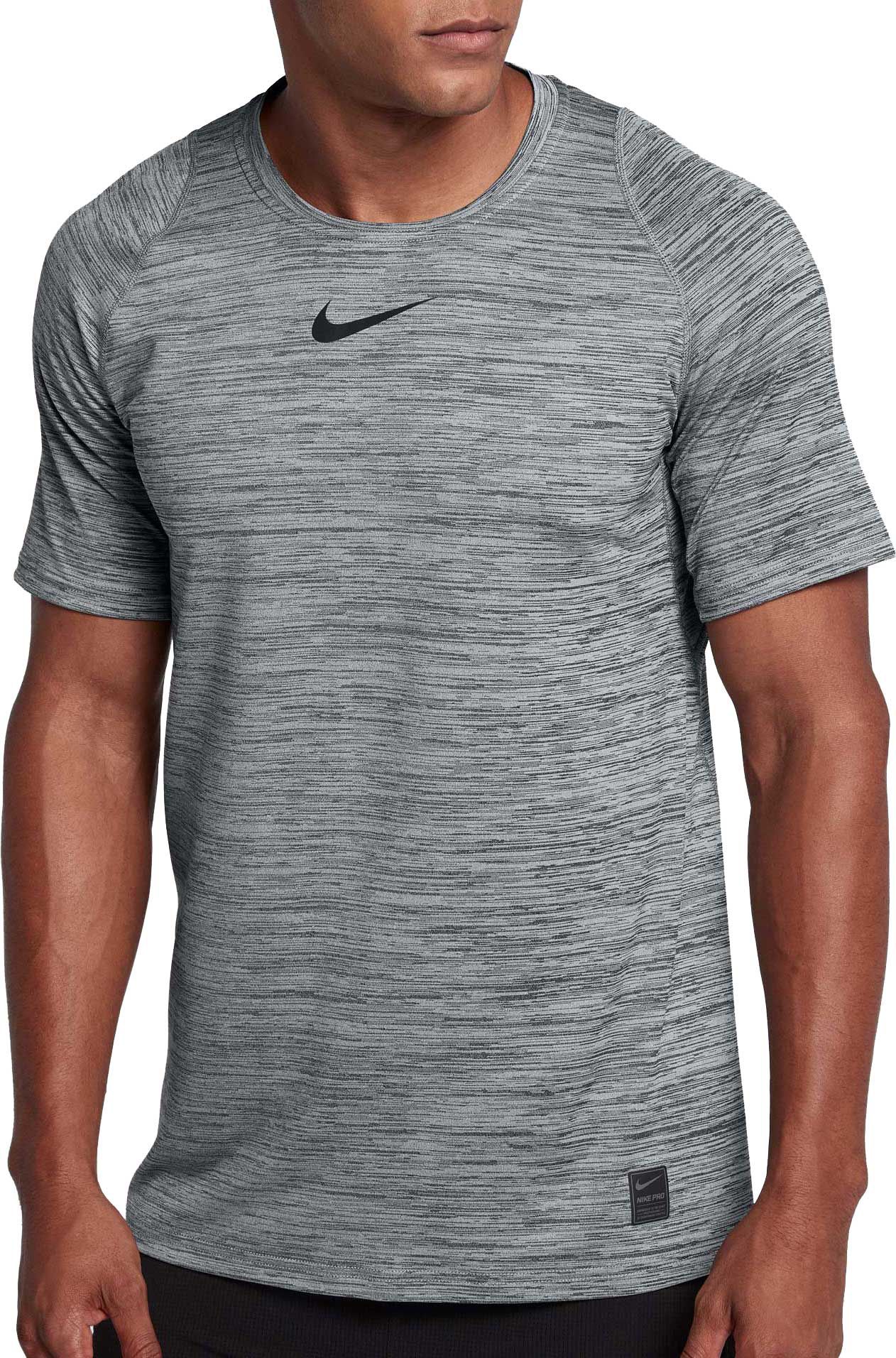 nike men's pro heather long sleeve fitted shirt