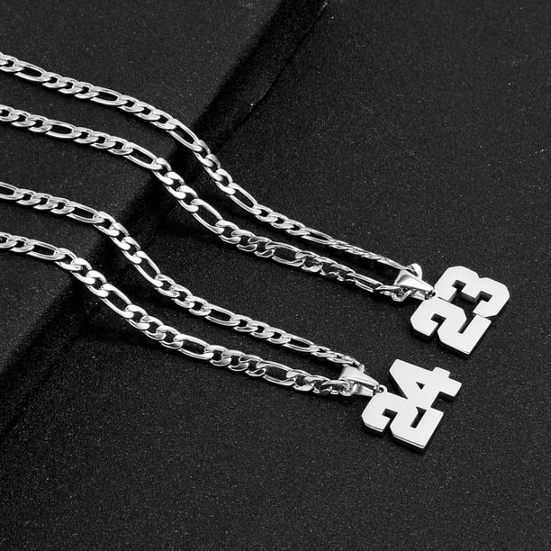 GHSDFBB Personalized Jersey Number Necklaces for Mens Athletes Stainless Steel Sport Number Pendant Chain for Boys Baseball Basketball Football Team Inspiration Jewelry with Gifts Walmart