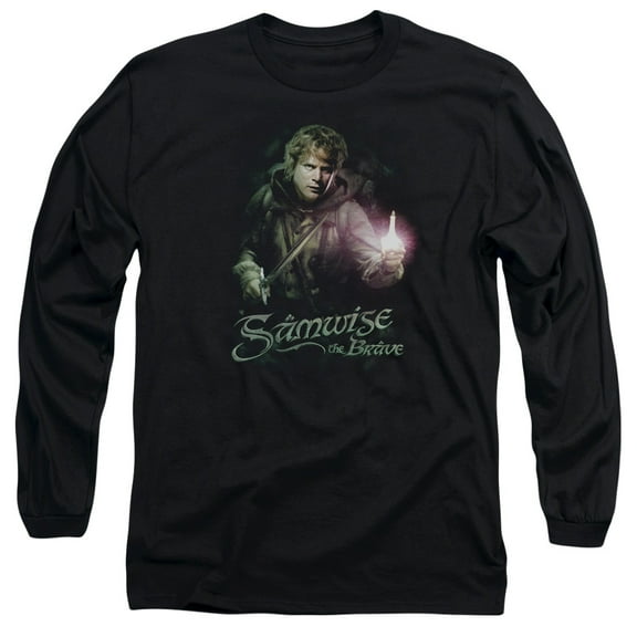 Lord of the Rings Samwise The Brave Long Sleeve Adult 18/1 T-Shirt Black