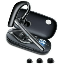 Bluetooth Headsets, Wireless Bluetooth Earpiece with 500mAh Charging Case 250 Hours Talking Time Built-in Microphone for iOS Android Cell Phone, V5.3 Hand-Free Headphones for Trucker, Office