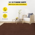 thumbnail image 2 of ZXNYH Deep Blue Marine Carpet 6 ft x 13.1 ft Marine Carpeting Marine Grade Carpet for Boats with Waterproof Back Outdoor Rug for Patio Porch Deck Garage Outdoor Area Rug Runner Non-Slide Porch Rug, 2 of 8
