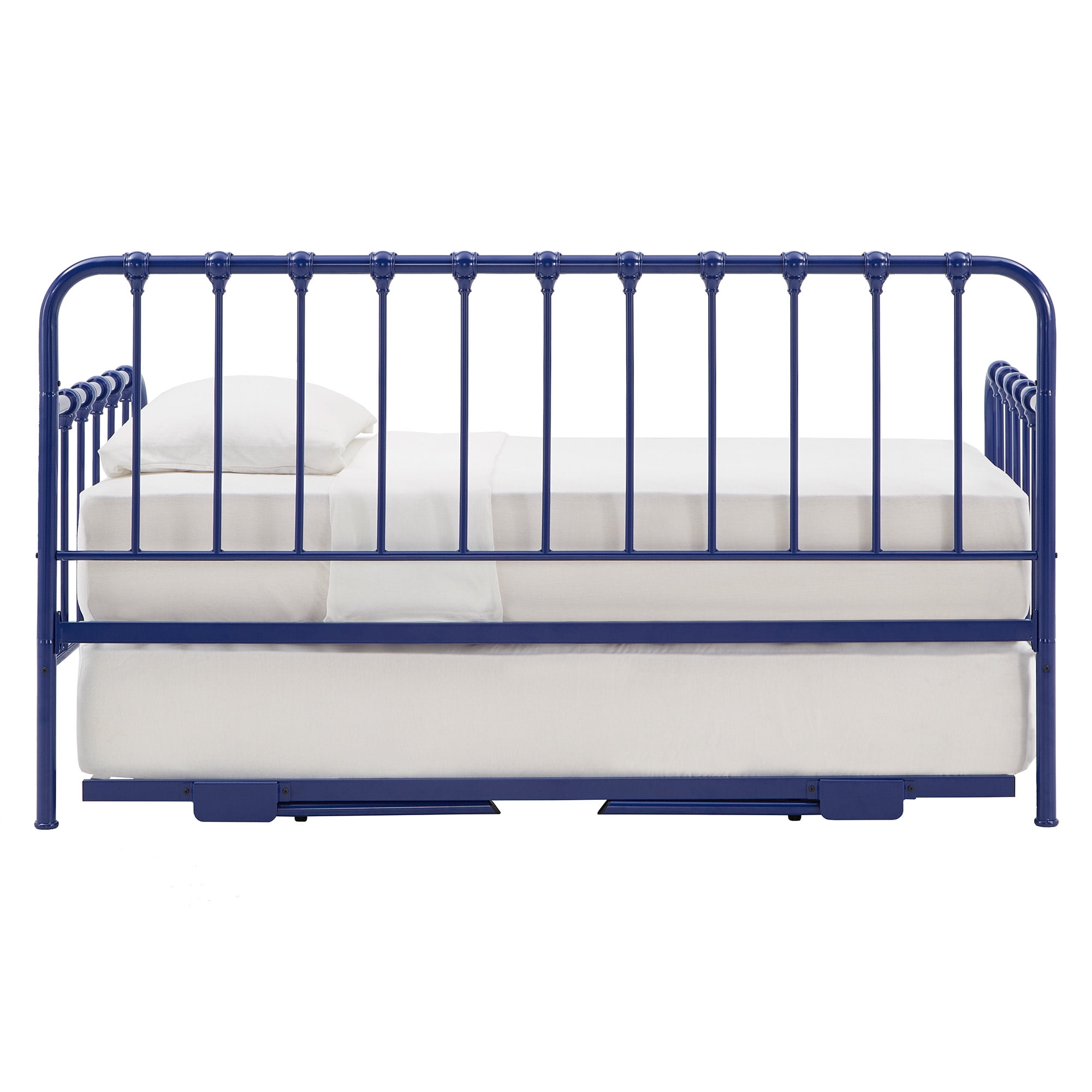 Weston Home Luca Metal Twin Daybed with Lift-up Trundle, Navy Blue