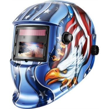 DEKO Blue Eagle Welding Helmet Auto Darkening: True Color Solar Powered Auto Darkening Welding Helmets Welder Mask Hood