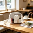 thumbnail image 4 of SLYNSHome Transparent Crossbody Bag,Heart Decor PVC Adjustable Strap Fashion Shoulder Purse,Silver Lightweight Clear Mini Handbag For Daily Outdoor Use, 4 of 6