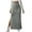 Grey, variant on Women's Stretchy Rib Knit High Waist Midi Pencil Skirt with Split Slit Hem Comfortable Flattering Fit for Casual Wear
