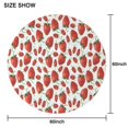 thumbnail image 6 of Strawberry Plants Fruit White Pattern Round Tablecloth 60"x60",Wrinkle Wipeable Table Cloth for Kitchen Dining Room Picnic Patio Party, 6 of 6