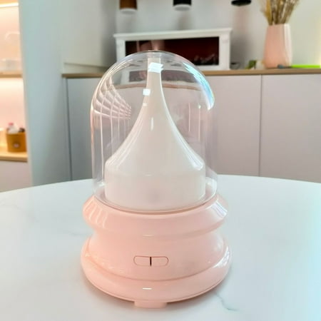 

Qdahuk New USB Essential Oil Aromatherapy Machine Home Eternal Flower DIY Expander Colorful Night Light Aroma Humidifier Pink