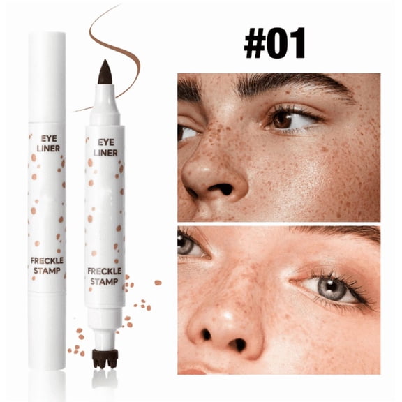 Double Headed Two-color Three-in-one Drying Waterproof Mole Freckle Pen