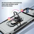 thumbnail image 5 of for iPhone 14 Plus Hard Case, with Camera Cover & Kickstand Holder, Built-in 360°Rotate Ring Stand Anti-scratch Drop Protection Magnetic Phone Case for Apple iPhone 14 Plus - Gray, 5 of 8