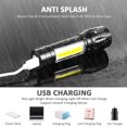 thumbnail image 3 of 2 linternas recargables USB de 3 modos, linterna portátil LED brillante con luz lateral COB para camping, senderismo, emergencia y uso diario. TUNC Sencillez, 3 of 5