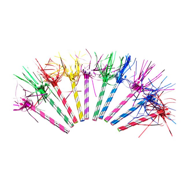 30 piezas de coloridos silbatos coloridos silbatos de juguete para la fiesta de vítores (color mixto)