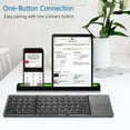 thumbnail image 5 of New Portable Mini Tri-fold Bluetooth Keyboard Wireless Foldable Trackpad Small Keyboard For IOS Android Windows IPad Tablet, 5 of 13