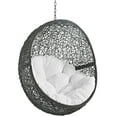 thumbnail image 4 of Modern Contemporary Urban Design Outdoor Patio Balcony Swing Chair, White, Rattan, 4 of 5